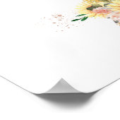 ひまわりフローラカボチャのトラック赤ちゃんシャワーへようこそ ポスター (角)