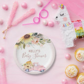 ひまわりフローラカボチャのトラック赤ちゃんシャワー ペーパープレート (パーティー)