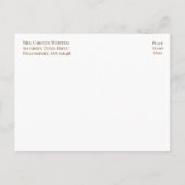 ひまわりフローラカントリーウェディングリハーサルディナー インビテーションポストカード (裏面)