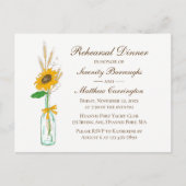 ひまわりフローラカントリーウェディングリハーサルディナー インビテーションポストカード (正面)