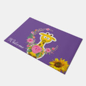 ひまわりフローラキリン扉マット ドアマット (アングル)