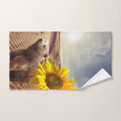 ひまわりフローラクマ風呂タオルのセット バスタオルセット (ハンドタオル)