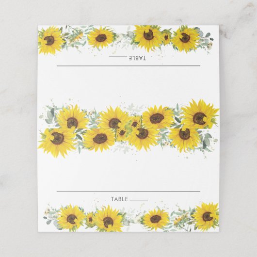 ひまわりフローラシャワーゲスト名座席表 プレイスカード (外部開封)