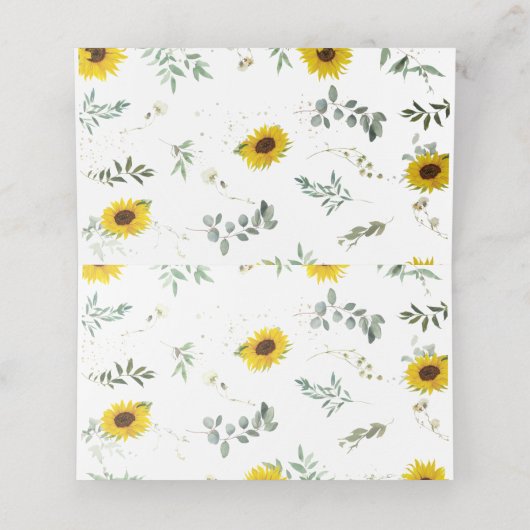 ひまわりフローラシャワーゲスト名座席表 プレイスカード (内部開封)