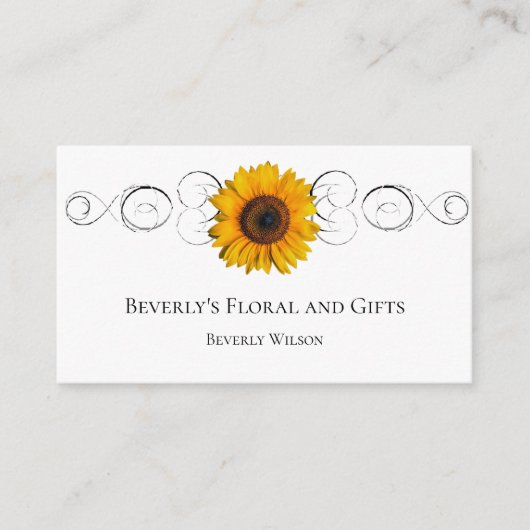 ひまわりフローラショップ名刺 名刺 (正面)