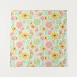 ひまわりフローラタペストリー – ブライトボホウォールデコール タペストリー