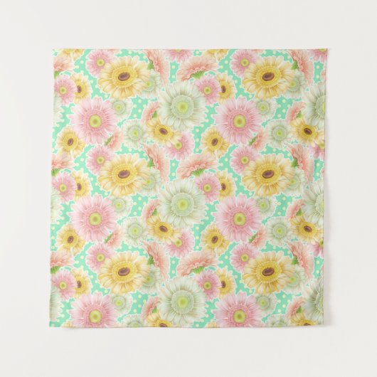 ひまわりフローラタペストリー – ブライトボホウォールデコール タペストリー (正面)