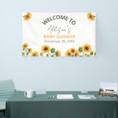 ひまわりフローラテーマベビーシャワーウェルカム 横断幕 (トレードショー)