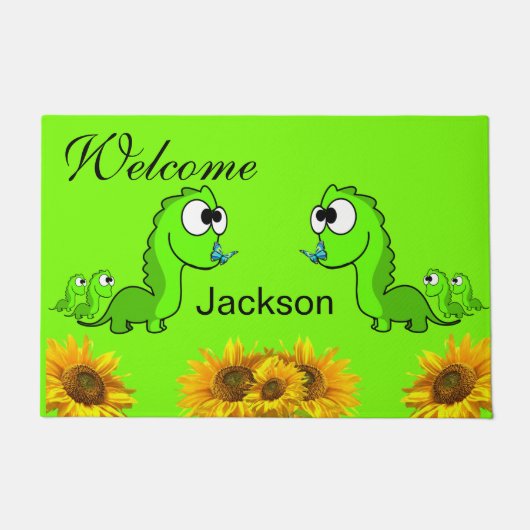 ひまわりフローラディンスーアードアマット ドアマット (正面)