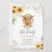 ひまわりフローラハイランドカウバースデーパーティー 招待状 (正面)