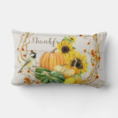 ひまわりフローラバードウォーター色秋カボチャ ランバークッション (裏面)