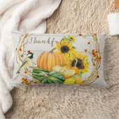 ひまわりフローラバードウォーター色秋カボチャ ランバークッション (ブランケット)