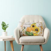 ひまわりフローラバードウォーター色秋カボチャ ランバークッション (椅子)