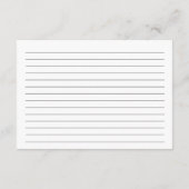 ひまわりフローラブライダルシャワーレシピ エンクロージャーカード (裏面)