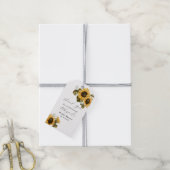 ひまわりフローラブライダルシャワー ギフトタグ (より糸付き)