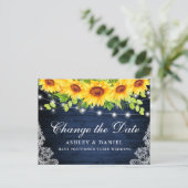 ひまわりフローラブルーウッド日付の変更 ポストカード (スタンド正面)