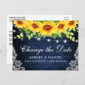 ひまわりフローラブルーウッド日付の変更 ポストカード (正面/裏面)