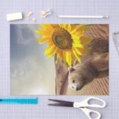 ひまわりフローラベアティッシュペーパー 薄葉紙 (クラフト)