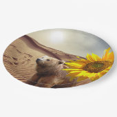 ひまわりフローラベア紙プレート ペーパープレート (アングル)