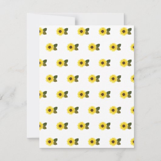 ひまわりフローラベビーシャワー招待状 招待状 (裏面)