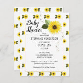 ひまわりフローラベビーシャワー招待状 招待状 (正面/裏面)
