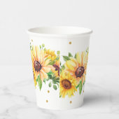 ひまわりフローラベビーシャワー誕生日ブライダル  紙コップ (右)
