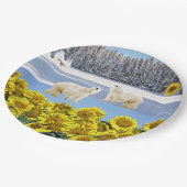 ひまわりフローラポーラベア紙プレート ペーパープレート (アングル)