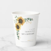 ひまわりフローラユーカリ50thバースデーパーティー 紙コップ (裏面)