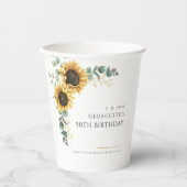 ひまわりフローラユーカリ50thバースデーパーティー 紙コップ (正面)