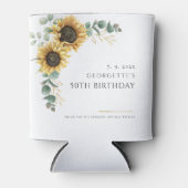 ひまわりフローラユーカリ50thバースデーパーティー 缶クーラー (正面)