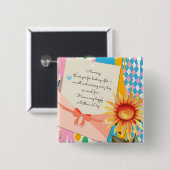 ひまわりフローラレター封筒母の日 缶バッジ (正面&裏面)