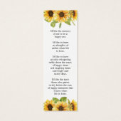 ひまわりフローラ写真葬儀記念しおり (裏面)