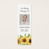 ひまわりフローラ写真葬儀記念しおり (正面)