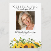 ひまわりフローラ写真葬儀 プログラム (正面)