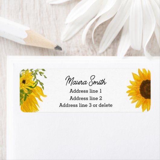 ひまわりフローラ差出人住所ラベル ラベル (インサイチュ)