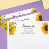 ひまわりフローラ差出人住所ラベル ラベル