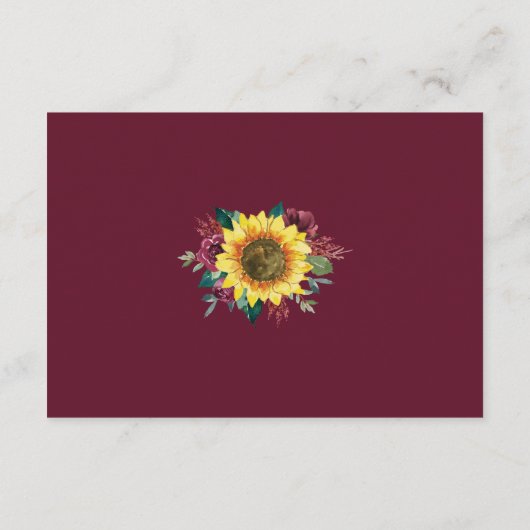 ひまわりフローラ幾何結婚詳細 エンクロージャーカード (裏面)