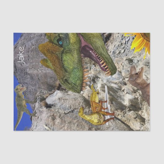 ひまわりフローラ恐竜ティッシュペーパー 薄葉紙 (正面)