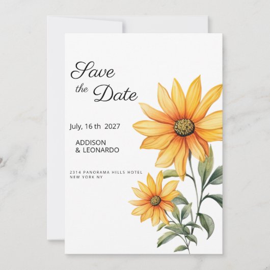 ひまわりフローラ植物夏保存日 招待状 (正面)