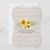 ひまわりフローラ水彩かぼちゃ赤ちゃんシャワー 招待状 (裏面)