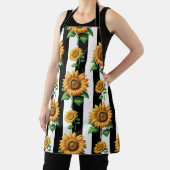 ひまわりフローラ白黒ストライプ エプロン (インサイチュ)