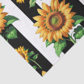 ひまわりフローラ白黒ストライプ 薄葉紙 (詳細)