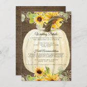 ひまわりフローラ秋パンプキ結婚ン詳細 エンクロージャーカード (正面/裏面)