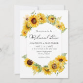 ひまわりフローラ秋結婚のリハーサルディナー 招待状 (正面)