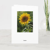 ひまわりフローラ空白のノートカード カード (裏面)