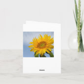ひまわりフローラ空白のノートカード カード (裏面)