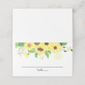 ひまわりフローラ素朴エレガントな結婚式 プレイスカード (外部開封)