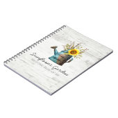 ひまわりフローラ素朴&ウッドヴィンテージコテージ ノートブック (左側)