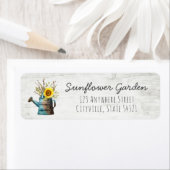 ひまわりフローラ素朴&ウッド差出人住所 ラベル (インサイチュ)