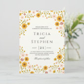 ひまわりフローラ結婚式招待状 招待状 (スタンド正面)